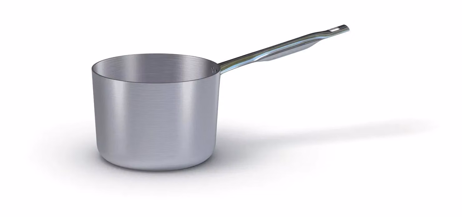 Casseruola alta in alluminio con manico in acciaio inox, spessore 3 mm, diam. 24cm