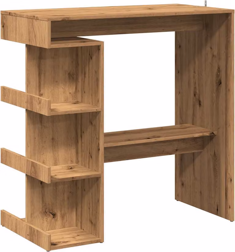 Tavolo da Bar con Ripiani Rovere 100x48x101,5 cm in Truciolato