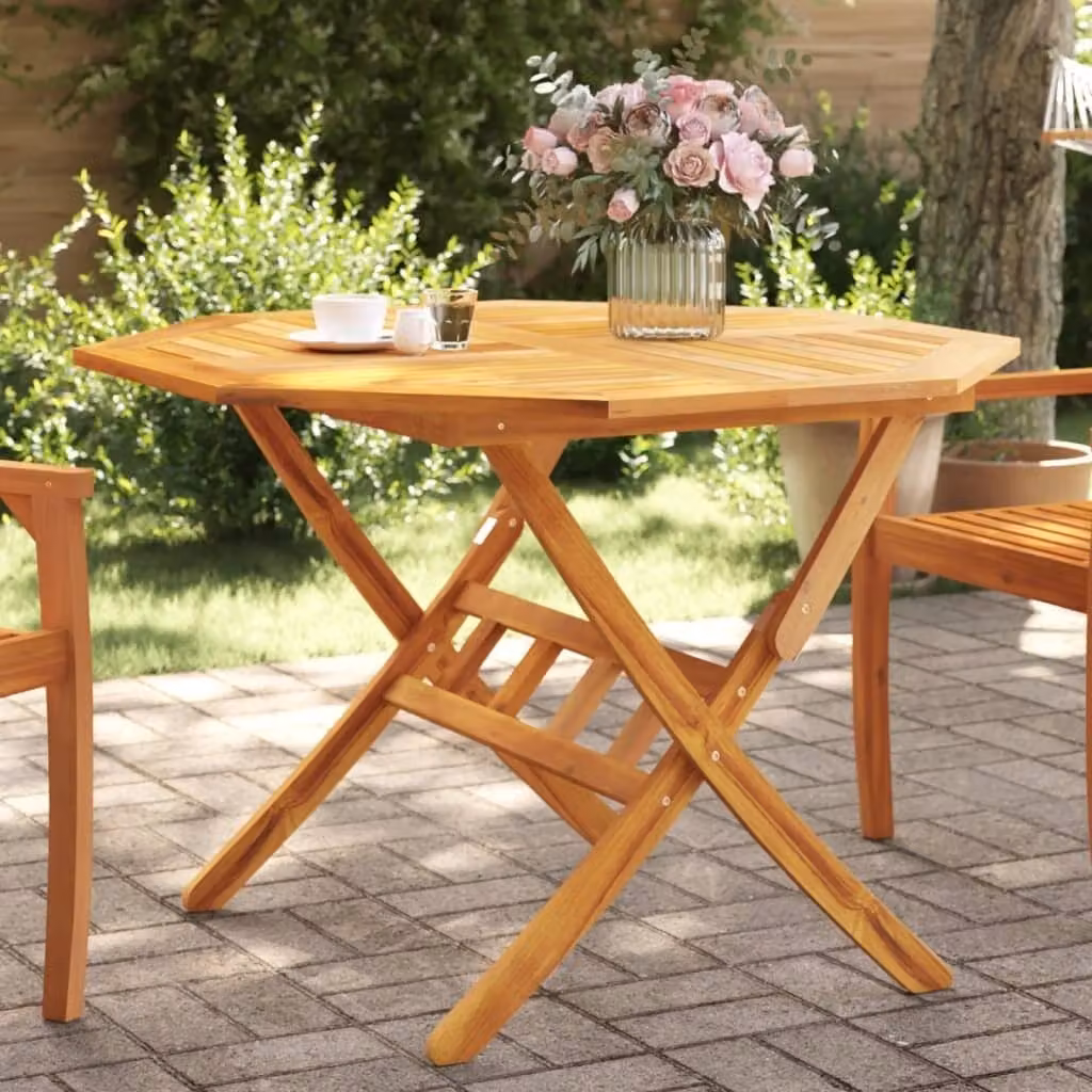 Maison Exclusive - Tavolo da giardino pieghevole Ø110x75 cm in legno massello di acacia