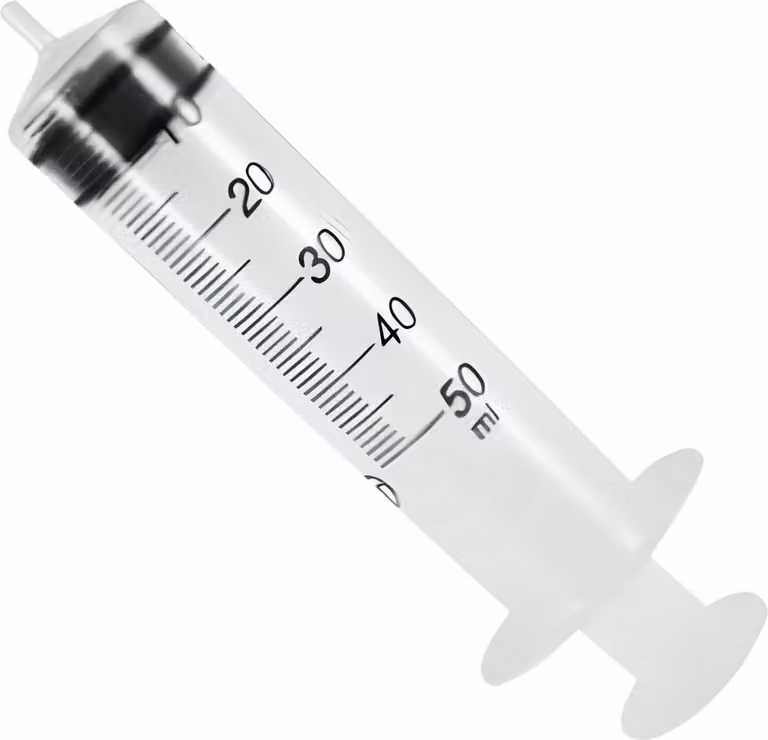 Set di 10 siringhe extra large (50 ml, senza ago, per uso frequente)