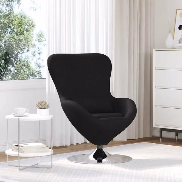 Divano Sedia-Poltrona uovo Nero 63 x 73 x 90 cm Tessuto
