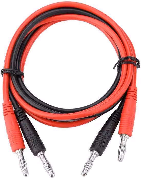 Cavi di prova per multimetro, realizzati con cavo da 4 mm, confezione da 2 pezzi