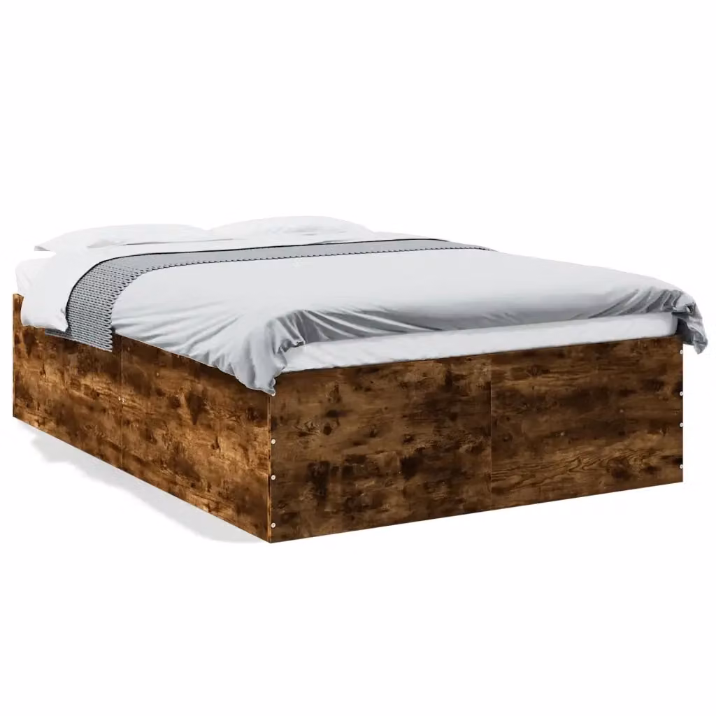 Giroletto vidaXL in legno multistrato color rovere fumo con doghe piatte L: 138 cm, P: 193 cm, H: 45 cm – 2