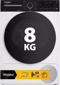 Asciugatrice a pompa di calore Whirlpool C WD 84M WBS IT bianca a libera installazione con programmi a vapore e controllo tramite app, capacità 8,0 kg
