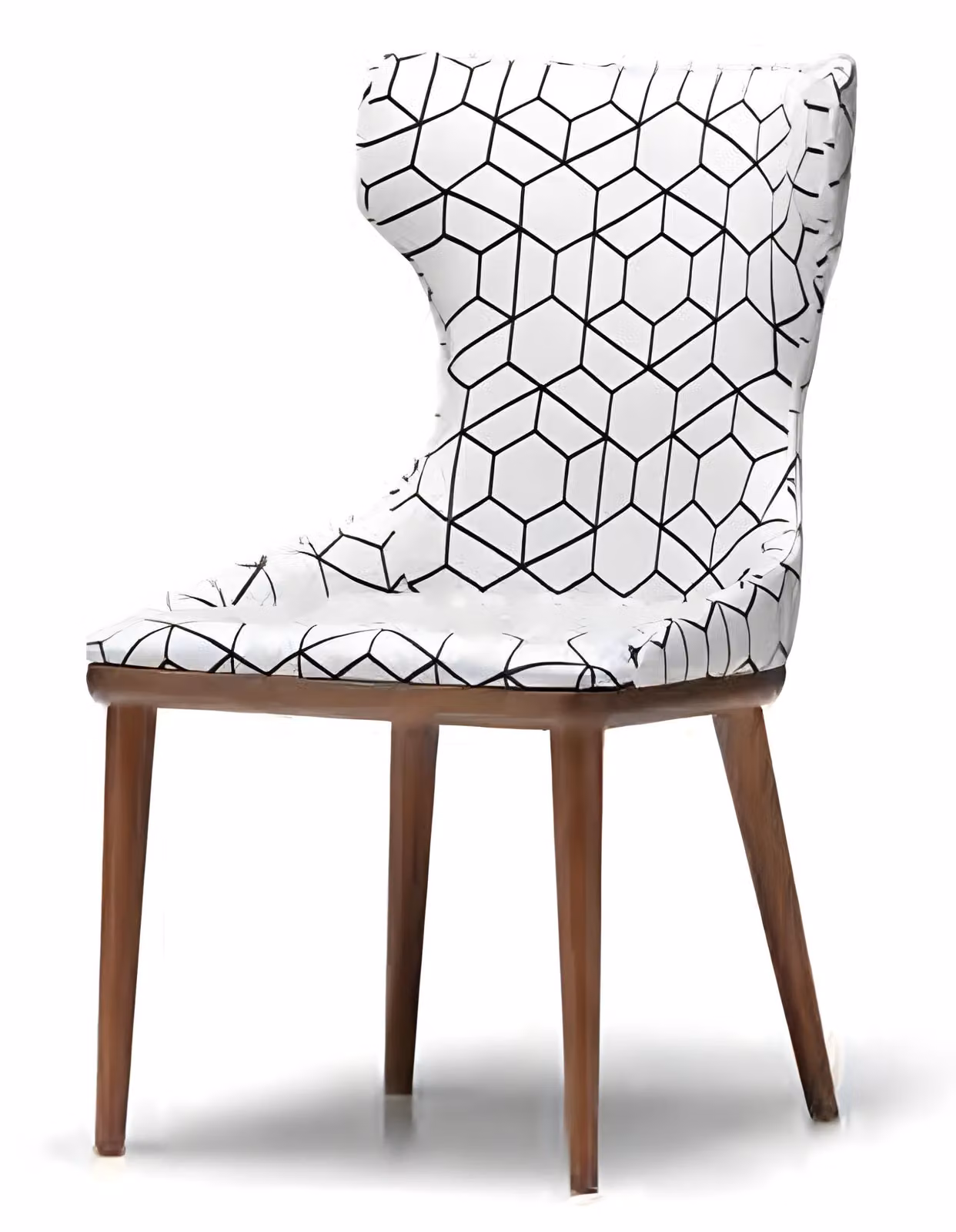 Weiße Holzstuhl modern elegant für Esszimmer, Büro oder Wohnzimmer