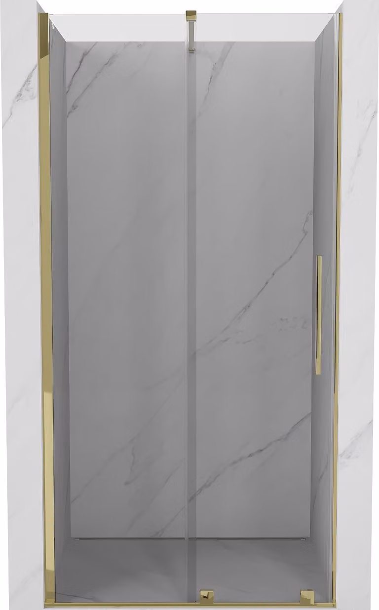 Mexen Velar porte doccia scorrevoli 90 cm, trasparenti, dorate - 871-090-000-01-50