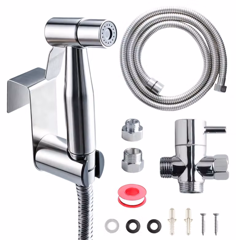 Bidet-doccia con adattatore per rubinetto e tubo flessibile