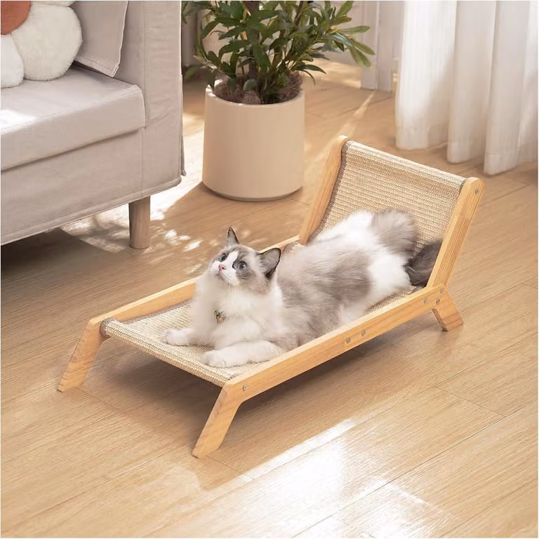Arredamento per gatti extra grande, con struttura in legno, cuscini in sisal, per uso interno