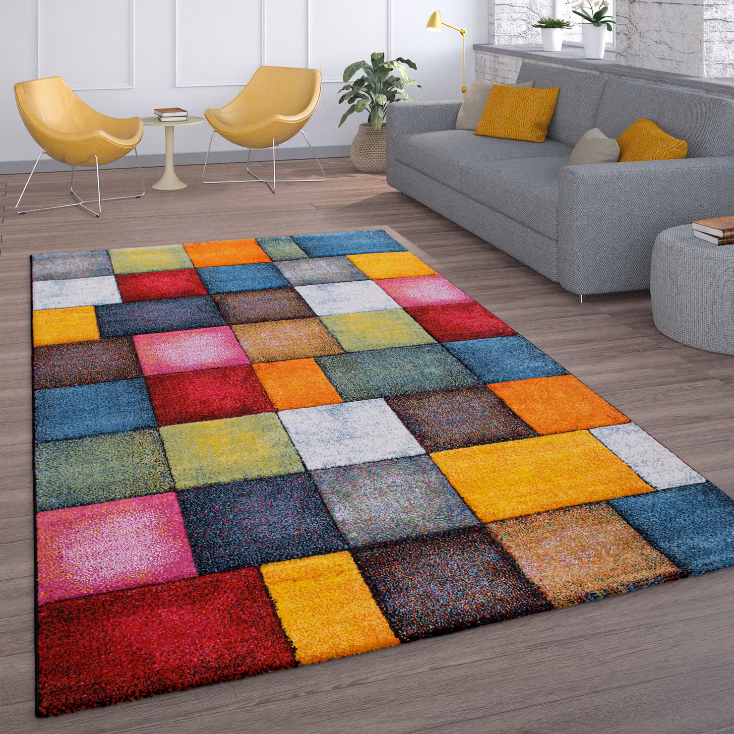 Tappeto moderno Samara multicolore grigio con effetto alto-basso L: 240 cm, P: 330 cm – 2