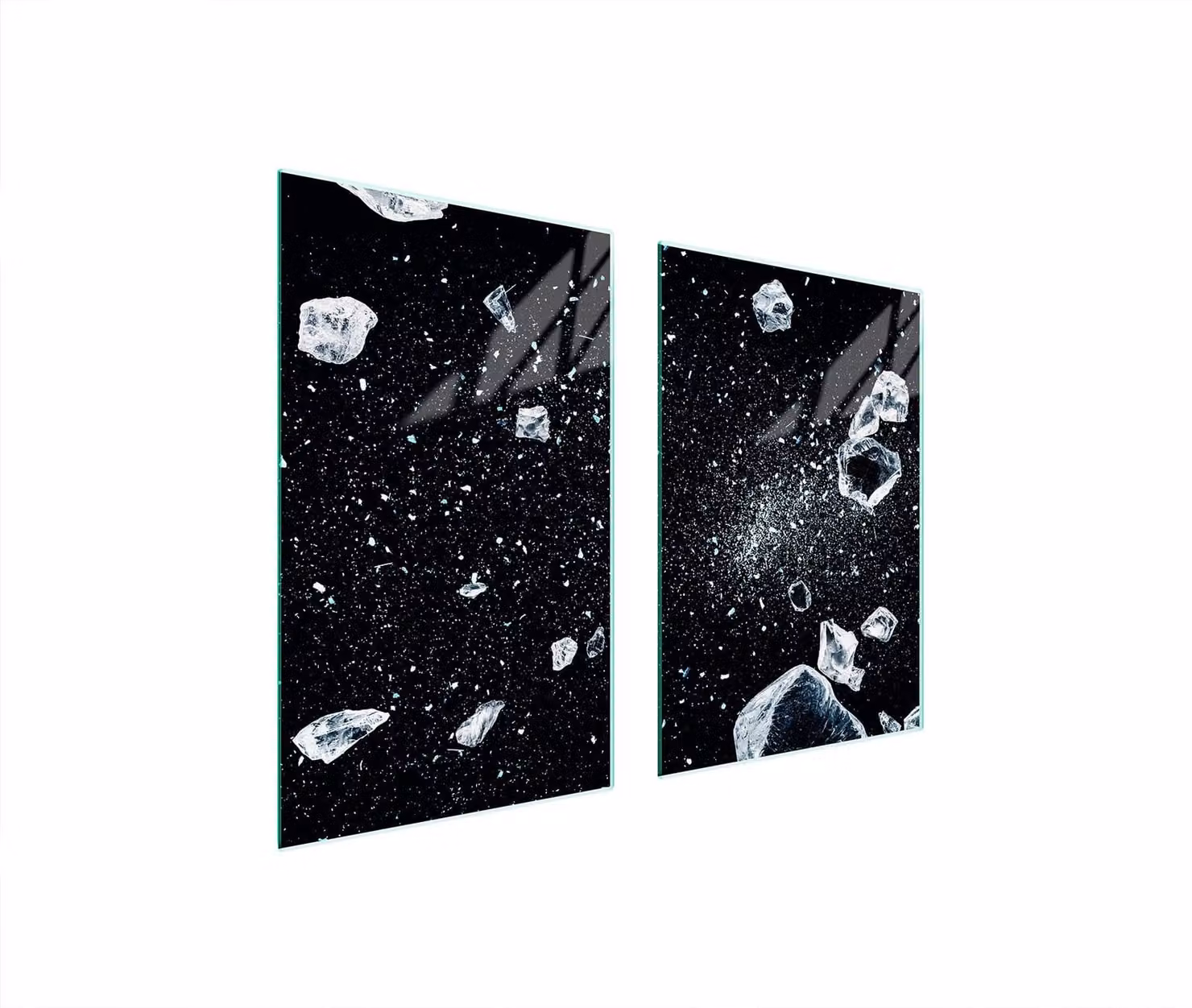 Pannello Di Protezione In Vetro Per Cucina 65X52 Ghiaccio