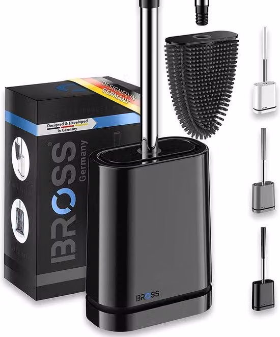Innovativa spazzola da bagno antibatterica con supporto a muro e ugello ad alta pressione, brevettata, pulitore ecologico