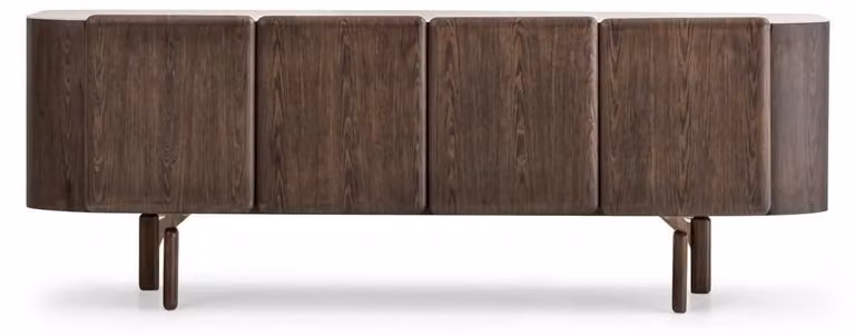Mobile bar moderno, stile minimalista, in travertino marrone, di alta qualità