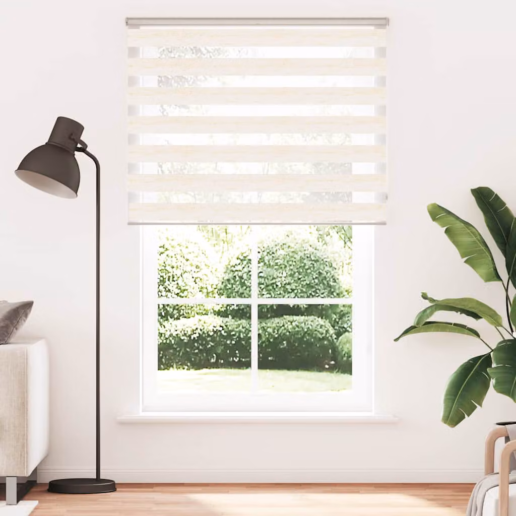 vidaXL Tenda a Rullo Zebra Larghezza Tessuto 135,9 cm Poliestere