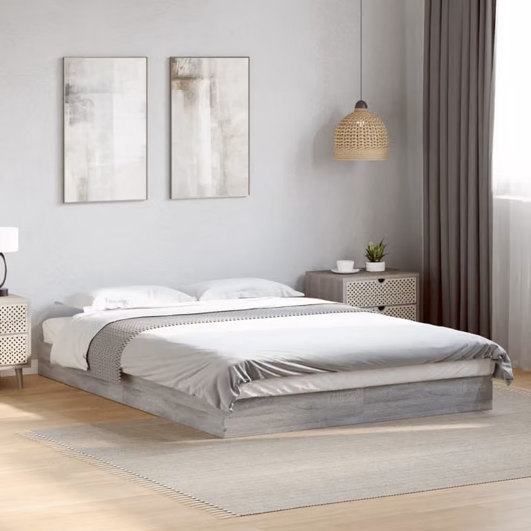 Giroletto vidaXL in legno multistrato grigio Sonoma, L 140 cm x P 200 cm