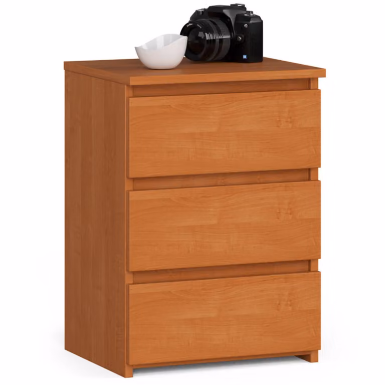 Comò a 3 cassetti Comò organizer Comò con cassetti, larghezza 40 cm, altezza 57 cm | Comò in legno di ontano, credenza stretta