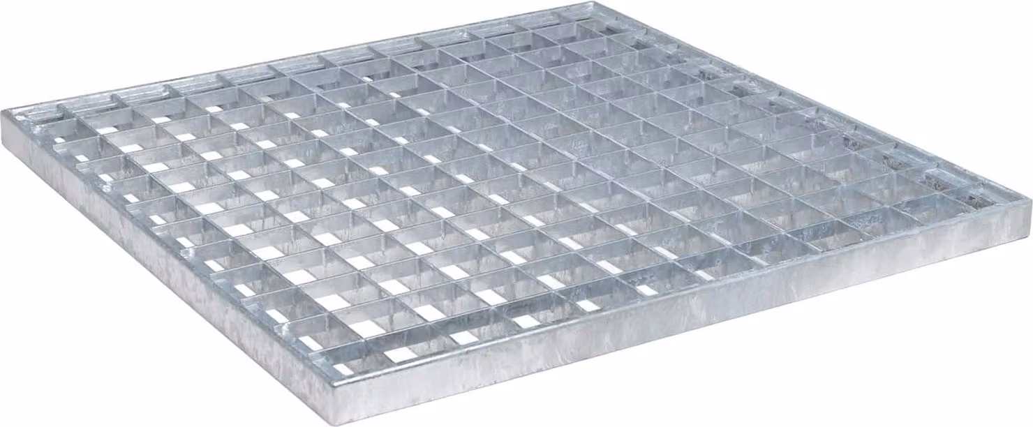 Grata Argento 40 x 40 x 2 cm Acciaio Zincato a Caldo