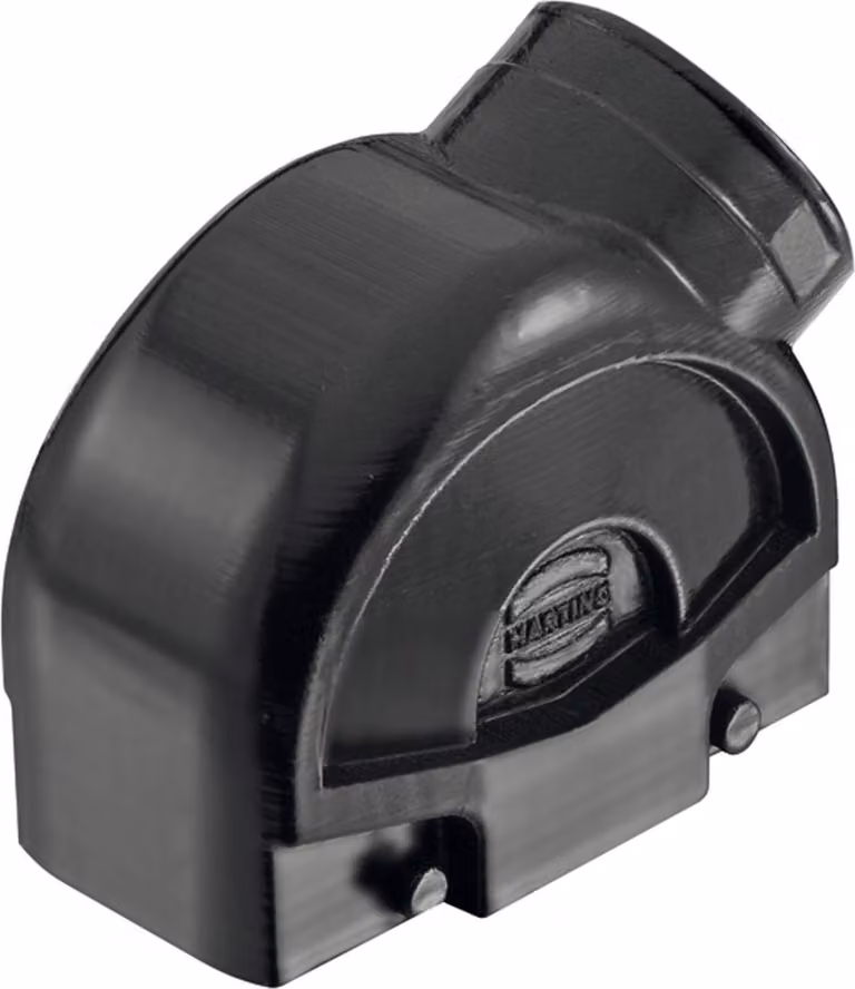 HARTING Han ECO Mod. 16 Custodia a manicotto senza pressacavo, 1 uscita cavo laterale M40, per 2 staffe (nella parte inferiore)