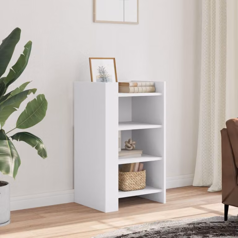 Credenza bianca vidaXL in legno e MDF con design minimalista a parete L/P/H: 45 x 35 x 75 cm