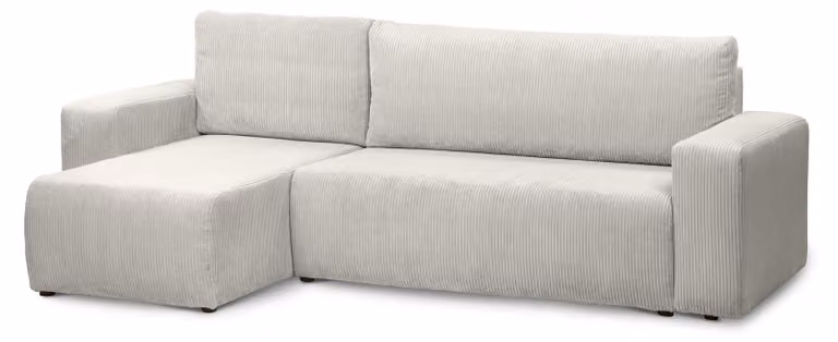 Divano a tre posti con funzione letto, modello Kingi, color crema