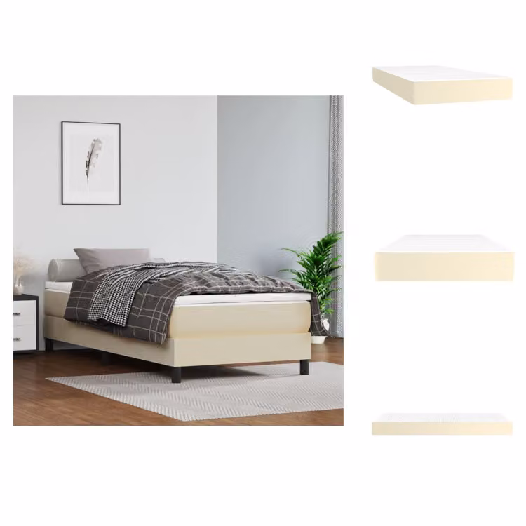 vidaXL Materasso a molle insacchettate color crema 80x200x20 cm in Pelle finta -  Materassi