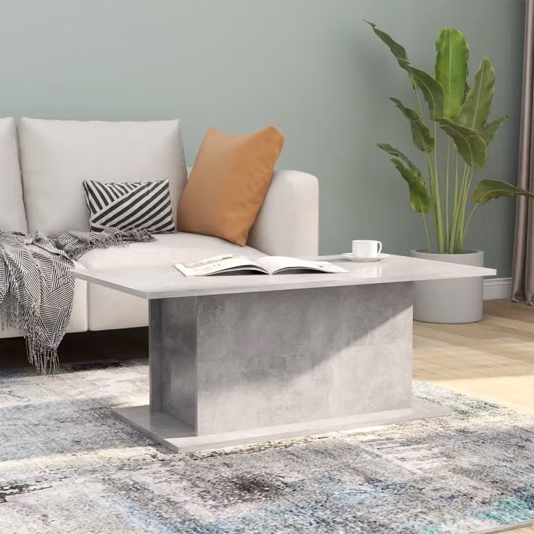Maison Exclusive - Tavolino grigio cemento 102x55,5x40 cm Materiale ligneo