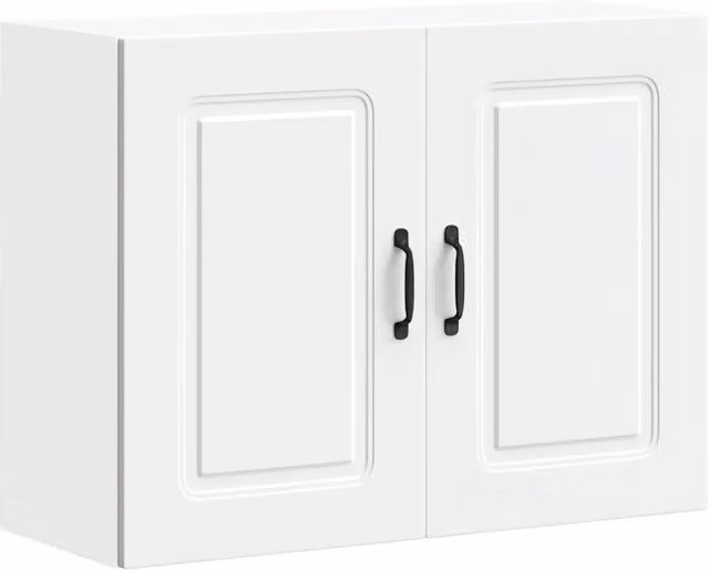 Pensile da cucina Kalmar bianco in legno multistrato con ante a battente L 60 cm, H 80 cm, P 31 cm