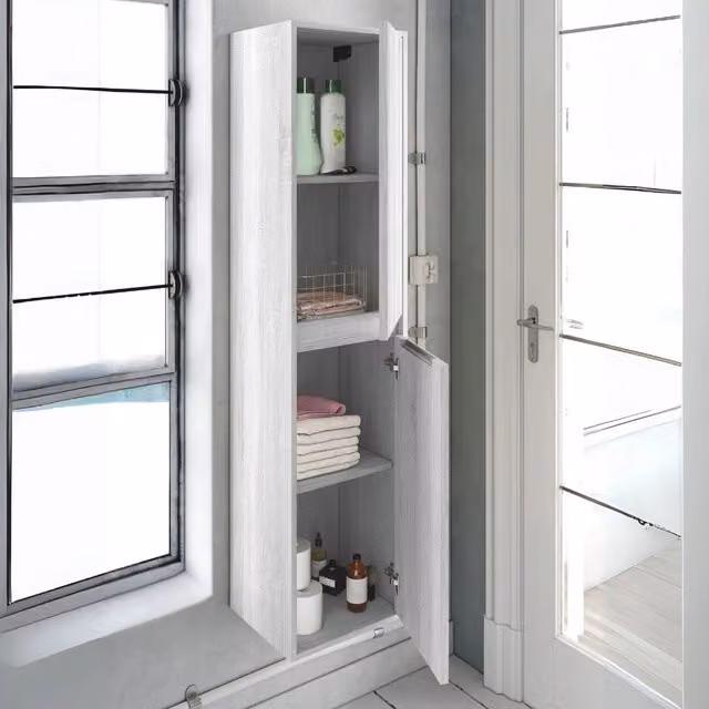 Colonna Bagno sospesa Bolton colore rovere grigio ghiaccio 35x30.5x150H