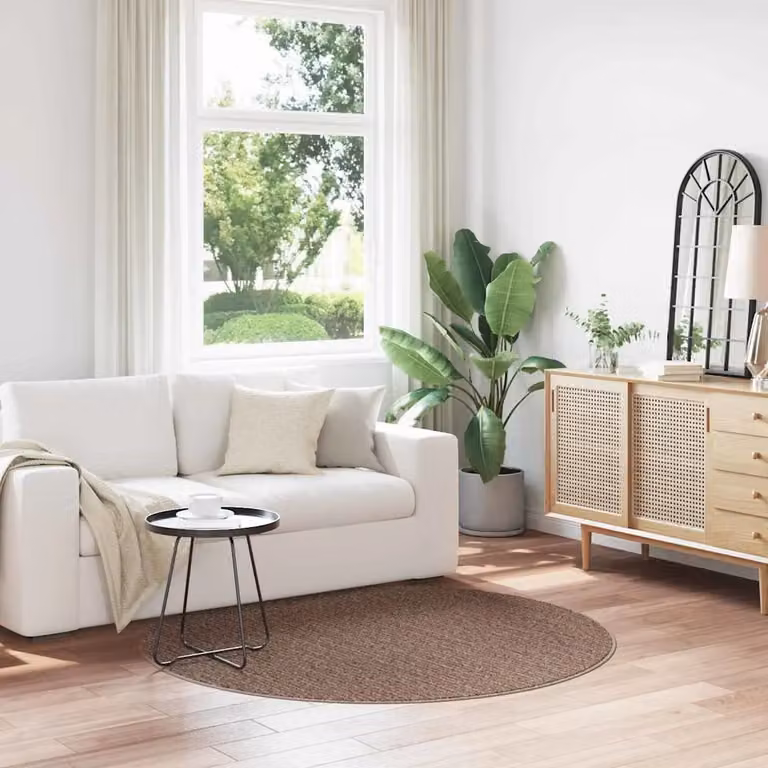 Tappeto Shaggy vidaXL Marrone Antiscivolo e Lavabile in Polipropilene 160 x 160 cm