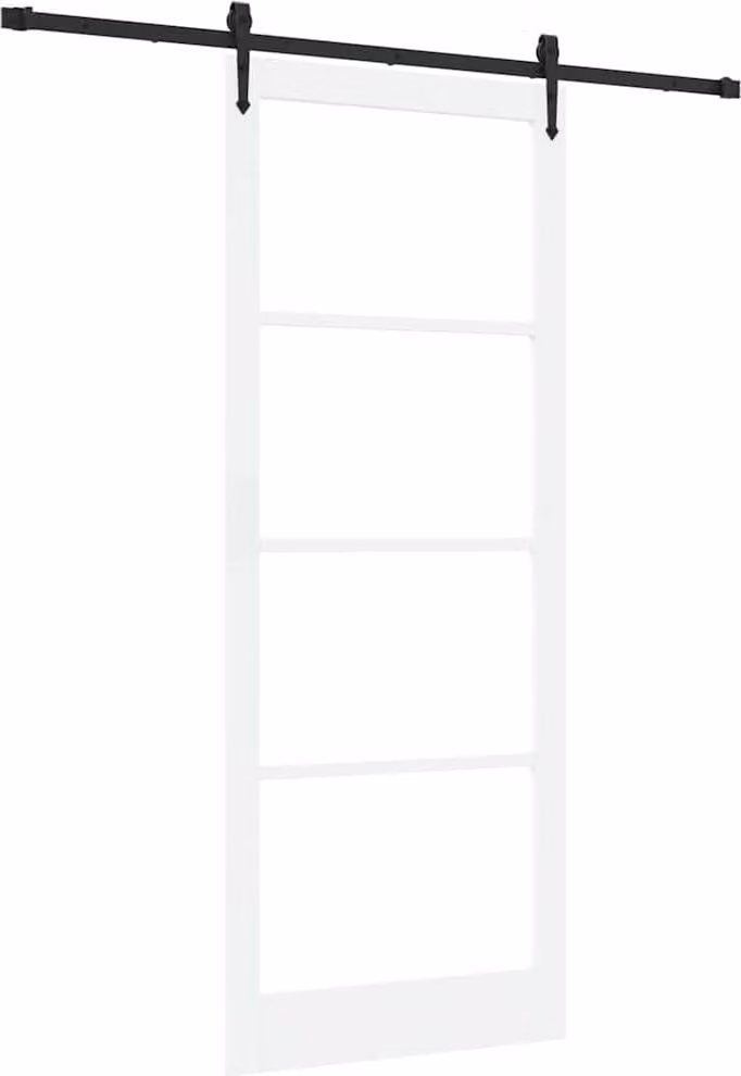 Porta scorrevole Bianco e Nero 93 x 232 cm