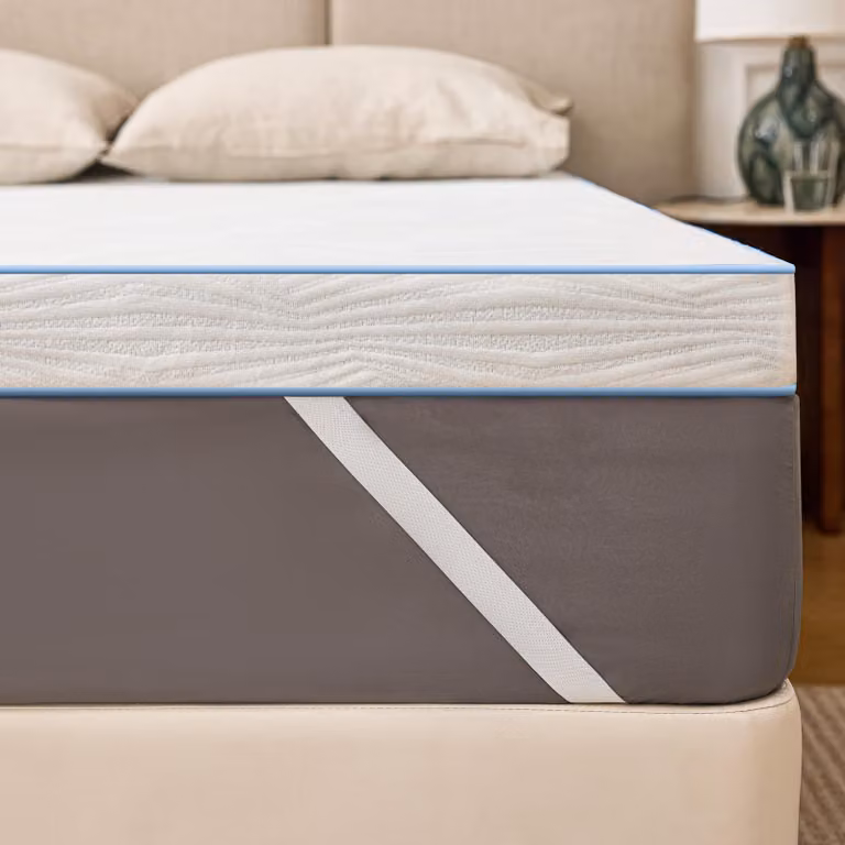 Coprimaterasso in memory foam, dimensioni 180x200 cm, con fodera removibile