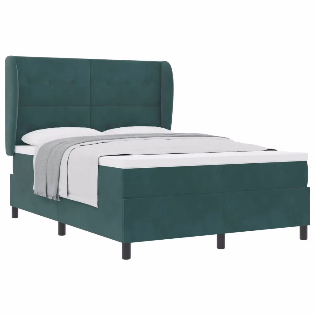 Letto ibrido con testiera in velluto verde vidaXL L/P: 160 x 200 cm – 2