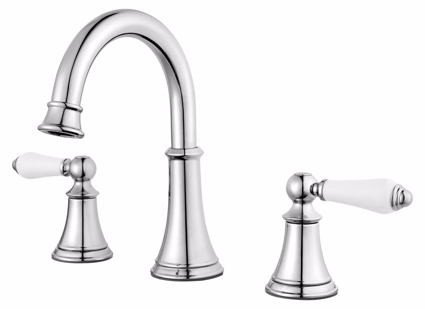 Rubinetto per lavabo, 8 pollici, a due manopole, con 3 fori, cromato, completo di scarico a pulsante
