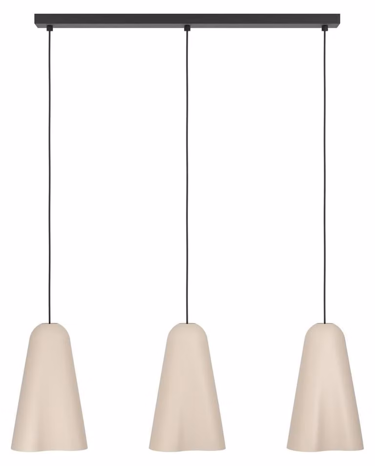 Lampada a sospensione EGLO Tolleric, lampada a sospensione a 3 luci sopra il tavolo da pranzo, lampada da sala da pranzo, lampada a sospensione con E27, L 150 cm