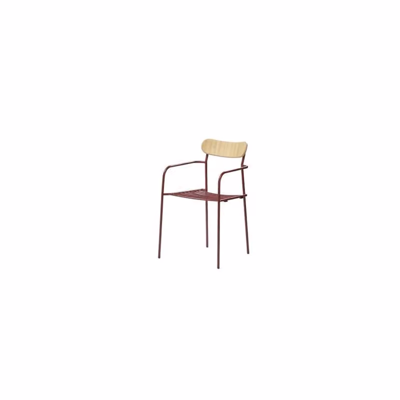 Sedia Ùti wooden back with arms Infiniti Design