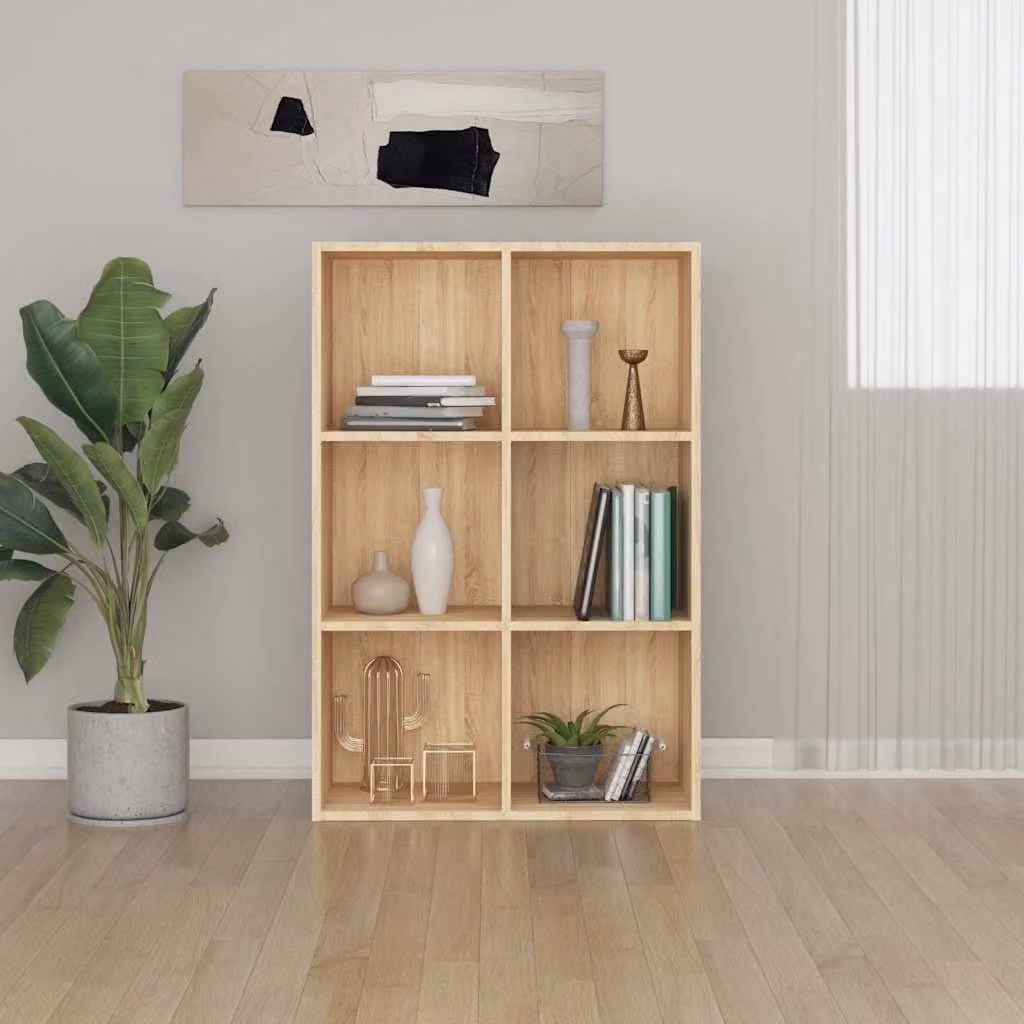 vidaXL Libreria Credenza in Legno Rovere Sonoma Marrone L: 66 cm, P: 30 cm, H: 98 cm