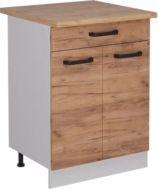 Mobiletto base per cucina R-Line Rovere dorato/Bianco 60 cm PL Rovere Vicco