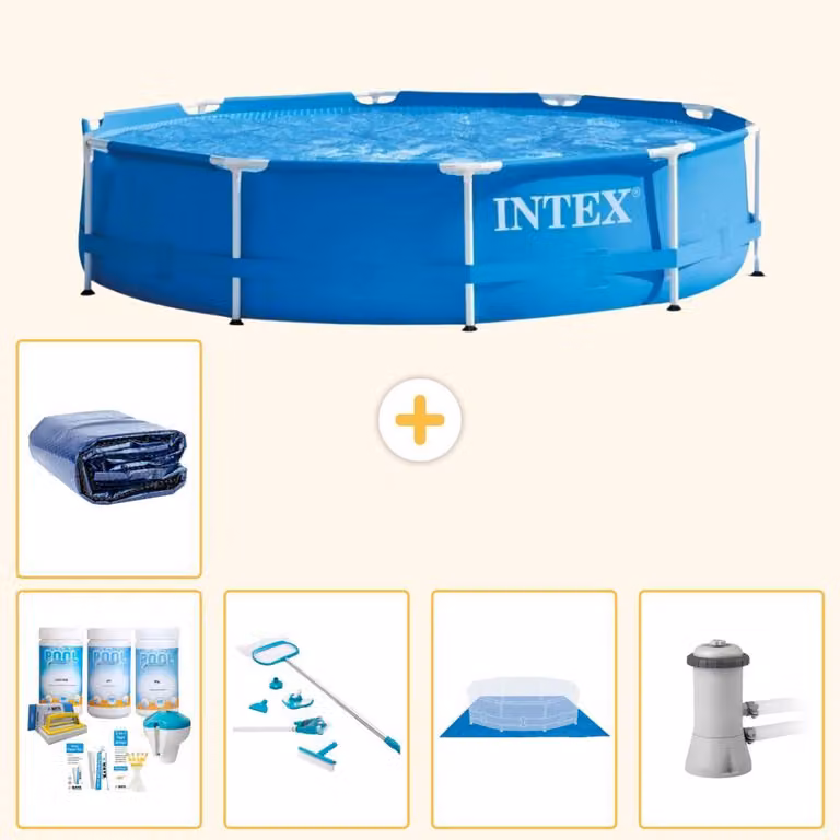 Piscina autoportante rettangolare - 366x76 cm - 6 pezzi - Modello S20442