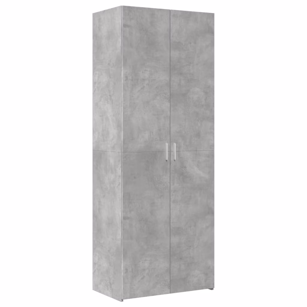 Credenza Grigio Cemento 70x42,5x185 cm in Legno Ingegnerizzato