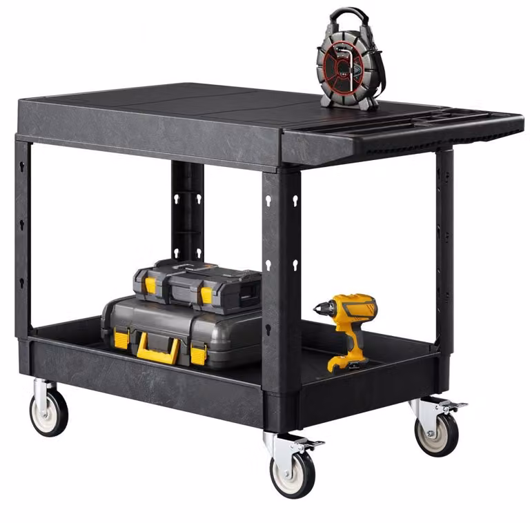 Carrello portattrezzi a 2 livelli - Capacità di carico: 250 kg - Altezza: 118 cm