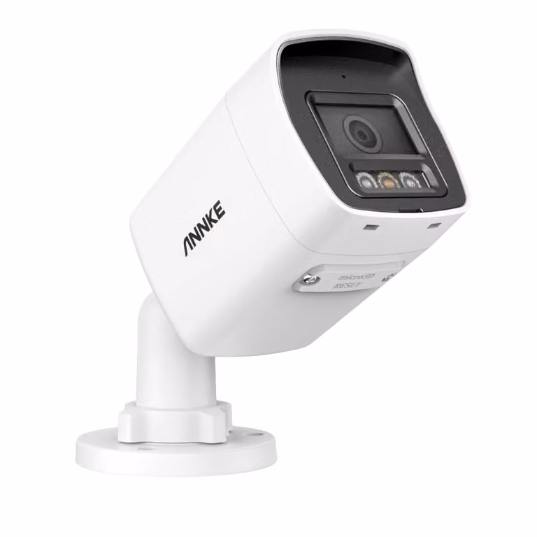 Telecamera di sorveglianza esterna, risoluzione 12MP, visione notturna a colori, telecamera a forma di proiettile