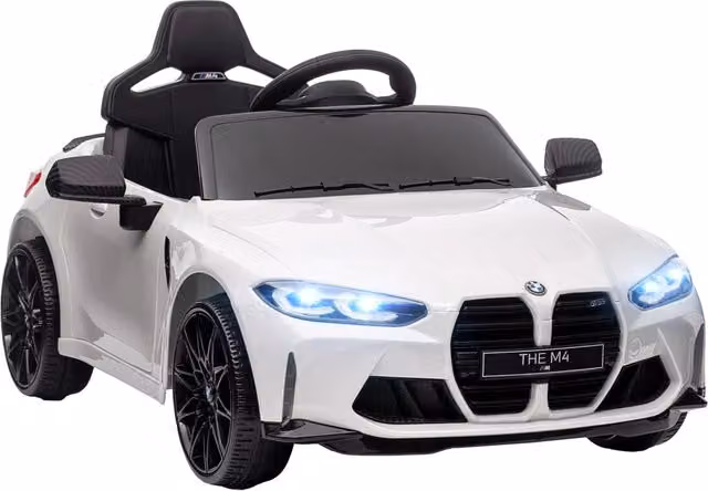 Auto Elettrica per Bambini BMW M4 ¨C Xylo ¨C Bianco con Telecomando e Luci LED 3-5 Anni