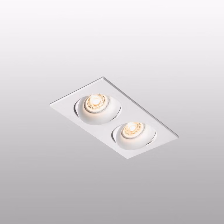 Lampada da incasso orientabile ARGÓN-2 a 2 luci bianca