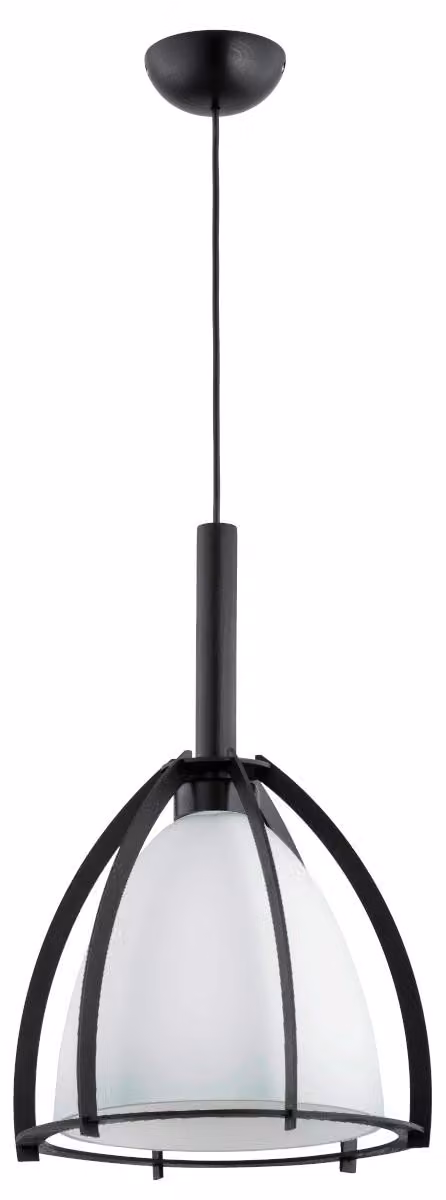 Lampada a sospensione POMA bianco e nero 1xE27x15W in metallo, dimensioni: 95x30x30 cm, IP20, Alfa