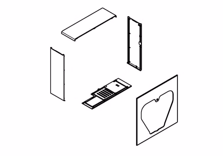 Set di pannelli Grohe per doccia WC Sensia IGS bianco/nero