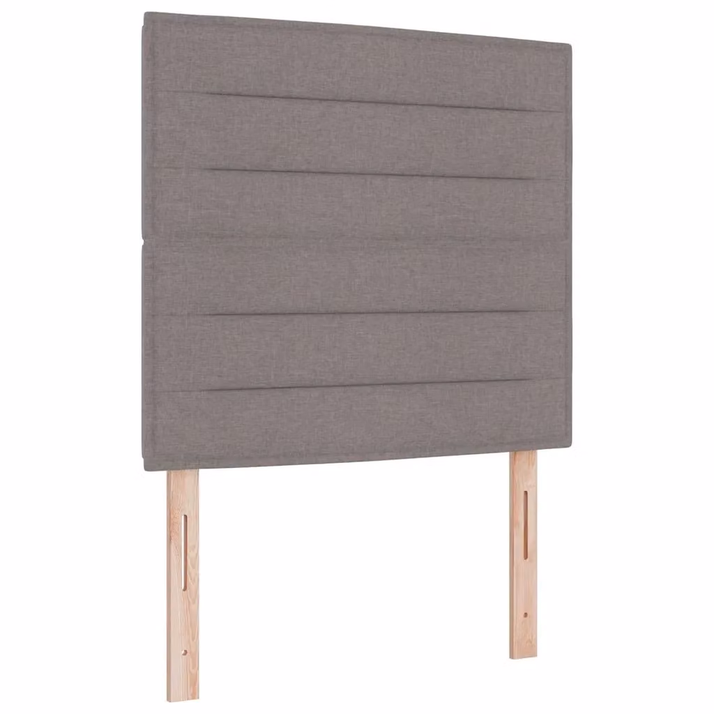 Letto a molla con illuminazione LED e testiera vidaXL in tessuto beige o grigio, L/P/H: 90 x 200 x 140 cm – 2