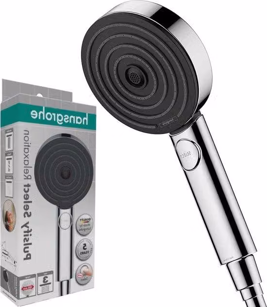 Doccetta tonda - 105 mm - 3 tipi di getto - PowderRain - versione relax - anticalcare - cromo