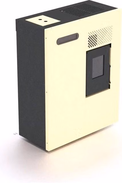 Stufa a pellet Punto Fuoco Camilla 5,6 kW Classe A+ con programmatore e termostato colore Avorio