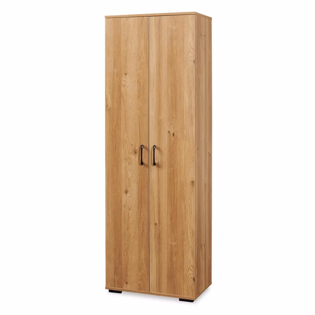 Armadio Multifunzionale Chalvefted en.casa con 2 Ante e 5 Ripiani, Effetto Rovere, H 175 cm x L 60 cm x P 35 cm – 2