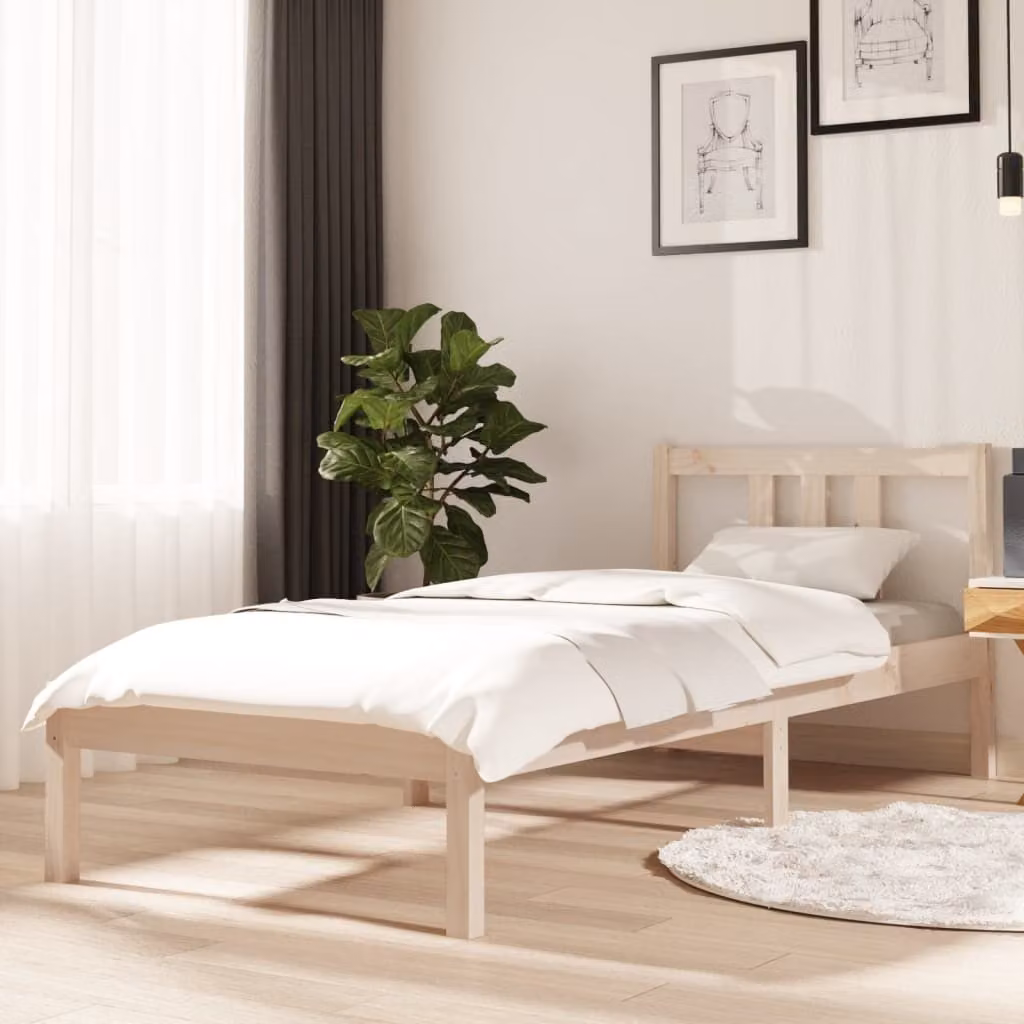 The Living Store Letto in legno massiccio 75x190 cm