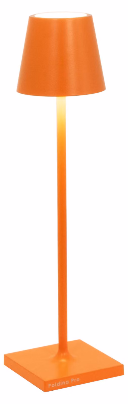 Lampada a led da tavolo Poldina Pro Micro Arancio ricaricabile e dimmerabile con batteria fino a 12 ore